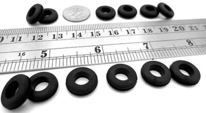 Ojales de goma, se adapta a orificio redondo de 5/16", se adapta a material de 1/32" de espesor, tiene identificación de 1/4" - Imagen 1 de 12