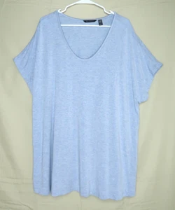H by Halston T-Shirt Damen 2X Grau Kurzarm Oversized Tee Modal Elasthan - Bild 1 von 8