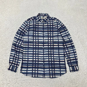 Camisa Burberry London Hombre Grande Azul Nova Cuadros Calce Ajustado Manga Larga Algodón - Imagen 1 de 15