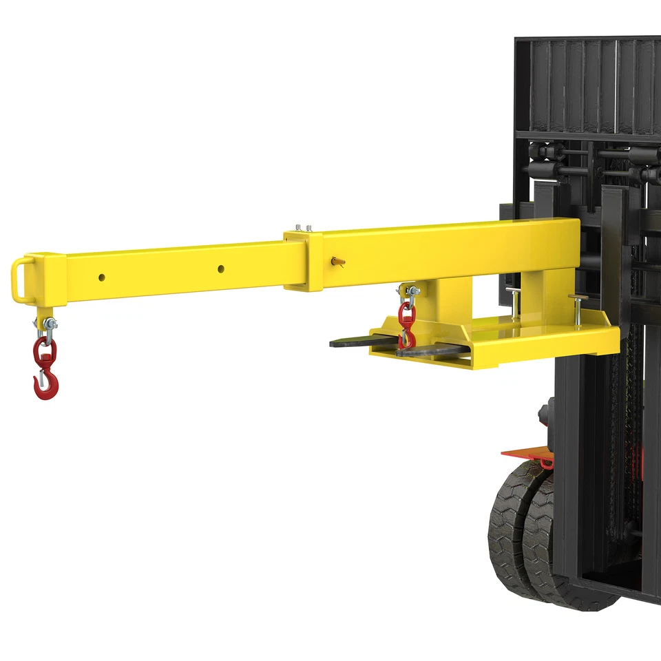 Grúa telescópica montada en horquilla pluma pluma manual 5500 lb capacidad 2 ganchos giratorios Foto 1 de 4