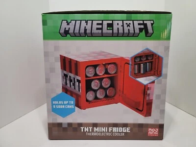 Minecraft Rojo TNT Mini Nevera 6.7L Ambiental LED Lightning 10.4 x 10 x 10 NUEVO Foto 1 de 4