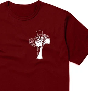 Jesus Face In Cross graphic tee shirt christian god holy bible acts crucifix - Picture 1 of 7
