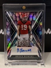 2023 Leaf Exotic Brock Bowers Holo Dragon Scales Prizm Rookie Auto 1/1 #BA-BB1