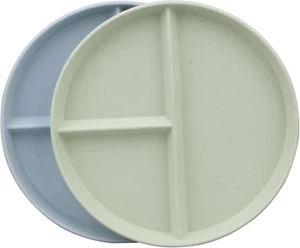 2er Pack 9 Zoll Portionskontrollplatten, geteilte Platten für Erwachsene, rund bariatrisch - Bild 1 von 5
