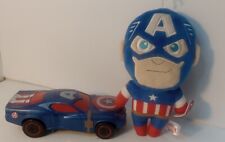 2015 Hot Wheels Marvel Captain America Vehicle + Captain America Plush