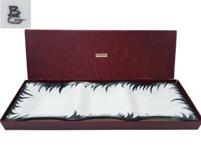 Important plat ou vide poche en opaline dure signé Bernard Gilbert - 49 cm - Photo 1/4