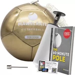 Durable Tetherball for Small and Big Dogs - Perfect Heavy Golden metallic - Picture 1 of 7