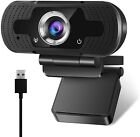 1080P Webcam, Toberto HD Webcam with Microphone Streaming USB PC Webcam Plug