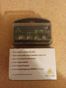 NWT Behringer Micromix MX400 Ultra Low Noise 4 Channel Line Mixer - Picture 1 of 5