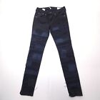 Rag & Bone Skinny Patchwork Jeans Damen Größe 27 Dark Wash Blue Low Rise 29 Zoll INS