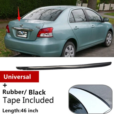 46'' Universal Black Fit For 2007-2012 Toyota Yaris Sedan Trunk Lip Spoiler Wing - Image 1 of 4
