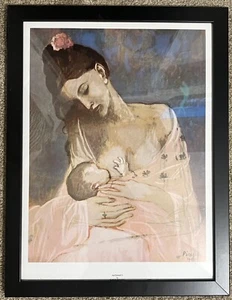 Vintage Picasso Maternity Framed Print; Maternite; Mother and Child 18 x 23.25” - Picture 1 of 6