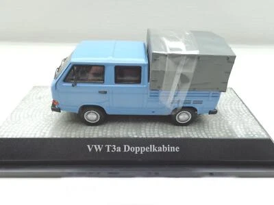 Volkswagen VW T3 a Bus Doka Modellino Auto Premium ClassiXXs IN 1:43 11526 Blu - Immagine 1 di 3