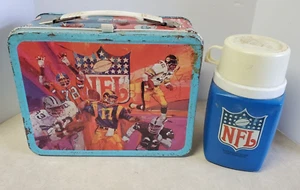 1978 NFL Football Metal Lunchbox w/ Thermos. National Football League Conference - Picture 1 of 19