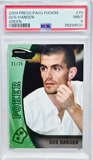 2009 Press Pass Fusion #79 Gus Hansen Green /25 Rookie Card RC PSA 9 Mint WPT