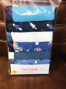 New 7 pk CAT & JACK Sz XL (16) BOYS BOXER BRIEFS UNDERWEAR DINO Rocket Ship - Picture 1 of 3