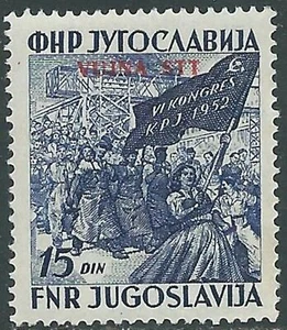 1952 TRIESTE B CONGRESSO PARTITO COMUNISTA A ZAGABRIA 15 D MNH ** - RB28-9 - Picture 1 of 1