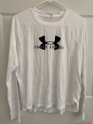 Under Armour Womens Loose Fit T-Shirt Long Sleeve White Size Small - Image 1 of 4