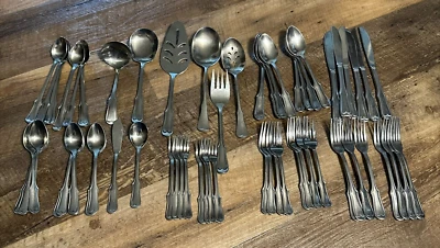 VTG. Oxford Hall  Stainless JAPAN Silverware Flatware  & Serving Set 65 pieces - Image 1 of 4
