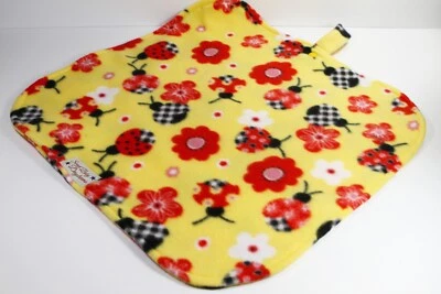 Fleece blanket for kids Ladybugs 17''x17'' SMALL BLANKET WITH A PACIFIC HOLDER - Image 1 of 4