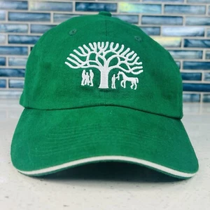 Belmont Park Baseball Hat Cap NYRA Horse Racetrack Adjustable Green White Logo - Picture 1 of 23