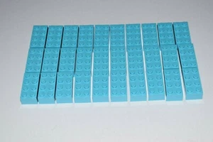 30 Lego ladrillo azul medio 2 x 4 3001 D31 - Imagen 1 de 1