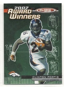 2003 Topps Total Football - Award Winners - #AW3 - Clinton Portis - Broncos - Picture 1 of 1