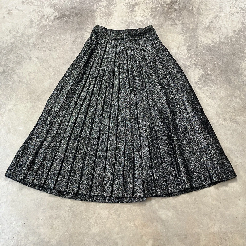 Alc плиссированная юбка женщин XS металлический Midi тянуть на эластичный пояс вечеринки офиса - Изображение 1 из 4