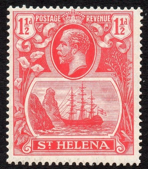 St Helena Sc #81 SG #99 1 1/2p Badge MLH - Image 1 of 1