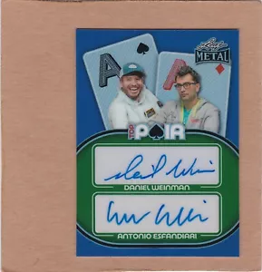 2025 Leaf Metal Poker #TP-6 Daniel Weinman Antonio Esfandiari Dual Auto 10/20 - Picture 1 of 2