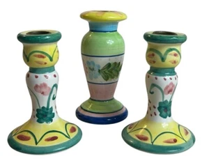 Keramik Kerzenständer bunt Vintage Bella Casa Ganz Weltbasar skurril Spaß - Bild 1 von 7