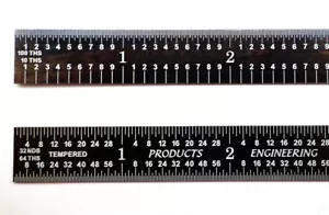 12" 5R Flexible Black Chrome Rule PEC USA MADE (501-12EZ) - Picture 1 of 3