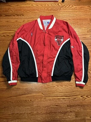 Chaqueta DE COLECCIÓN Chicago Bulls Hombres Talla XXL Roja Campeón Años 90 Calentamiento NBA EE. UU. Foto 1 de 4
