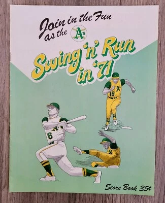 Oakland A's Athletics vs Senator 1971 - Reggie Jackson/Vida Blue Score Book Foto 1 de 4