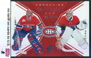 2018-19 SP Authentic Franchise Icons #137 Patrick Roy/Carey Price 058/199 - Picture 1 of 2