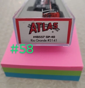 ATLAS N SCALE LOCOMOTIVE #48557 GP-40 RIO GRANDE #3141 - Picture 1 of 3