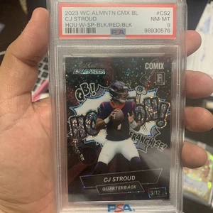 PSA 8 CJ Stroud Black Label Comix Houston Black/Red/Black Sparkle /12 ROY SSP RC - Picture 1 of 4