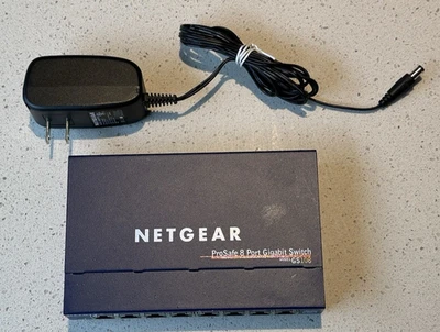 NetGear GS108 ProSafe 8-port Gigabit Switch v3 W/Adapter - Image 1 of 3