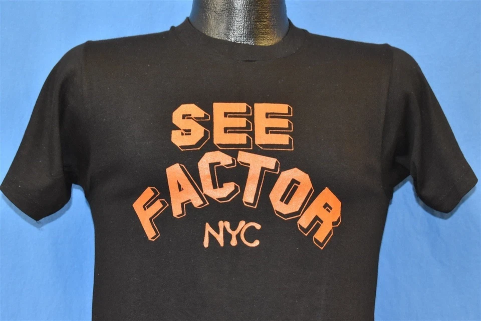Camiseta vintage años 70 FOGHAT FALL TOUR 1976 SEE FACTOR NYC NEGRA NARANJA PEQUEÑA S Foto 1 de 4