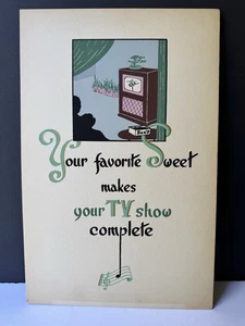 Vintage 1950’s See’s Candy Advertising Store Sign Television TV Set Art - Picture 1 of 4