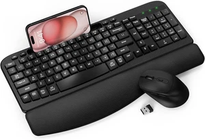 Combinación de teclado y ratón inalámbricos, Wave Keys Computer - Afbeelding 1 van 12