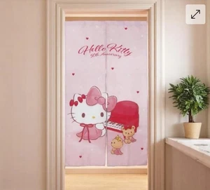 Sanrio Hello Kitty 50. Jahrestag Japanischer Vorhang Türöffnung 33” x 59” Neu - Bild 1 von 4
