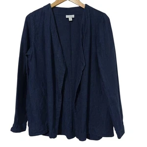 J Jill Pure Jill Womens Linen Jacket Size S Open Front Cardigan Heavy Thick Fall - Picture 1 of 5
