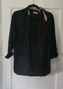 Rare Burberry Brit Shirt Mens Size Large Black - Picture 1 of 6
