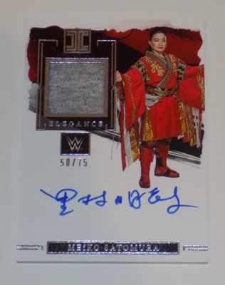 2023 Panini Impeccable MEIKO SATOMURA AUTO/Relic #d /75 WWE - Image 1 of 3