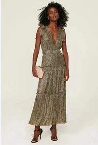 Sabina Musayev Helena Kleid in Gold XS Damen langes Maxikleid - Bild 1 von 6