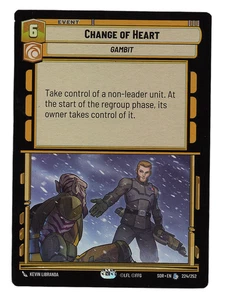 Star Wars Unlimited Spark of Rebellion Legendary CHANGE OF HEART 224 - Picture 1 of 1