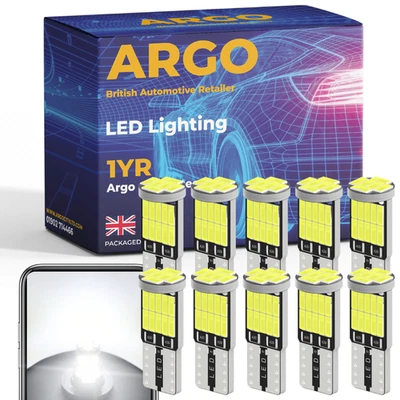 10x 501 Led Bulb T10 W5W Canbus Error Free Smd Xenon White Car Side Light Bulbs - Image 1 of 4