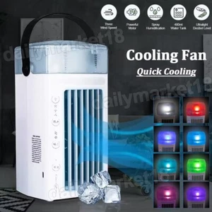 Portable Air Conditioner Fan Personal Space Evaporative Mini Air Cooler Dual Fan - Picture 1 of 9