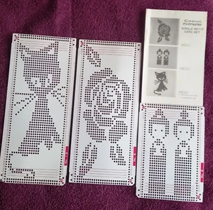 Empisal Knitmaster Single Motif Card Set Knitting Machine Punch Cards - Set Of 3 - Picture 1 of 6